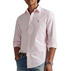 Vtg Polo Ralph Lauren Oxford Button Down Shirt Men M Classic Fit Cotton Pink Red